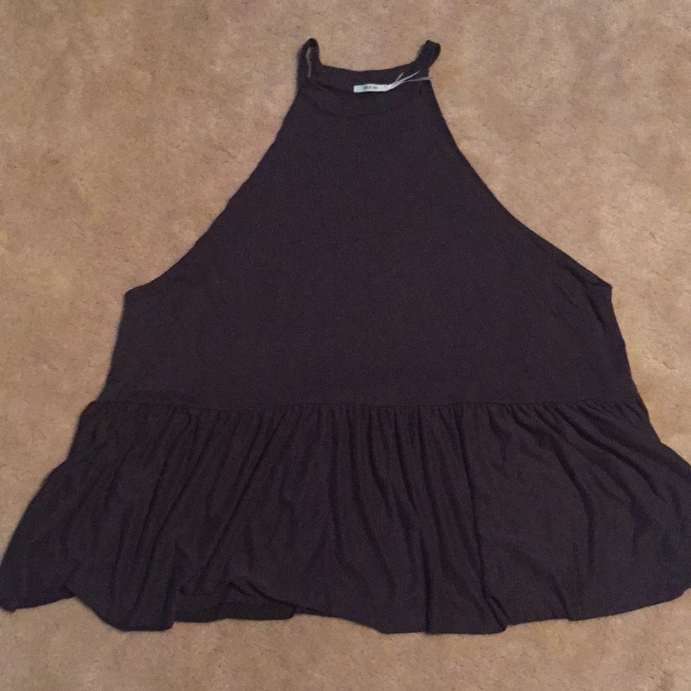 Kimchi Blue Black Peplum Tank Top Size M